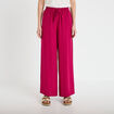 Pantalon large fluide rouge femme