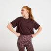 T-shirt manches courtes activewear marron fonc&eacute; femme
