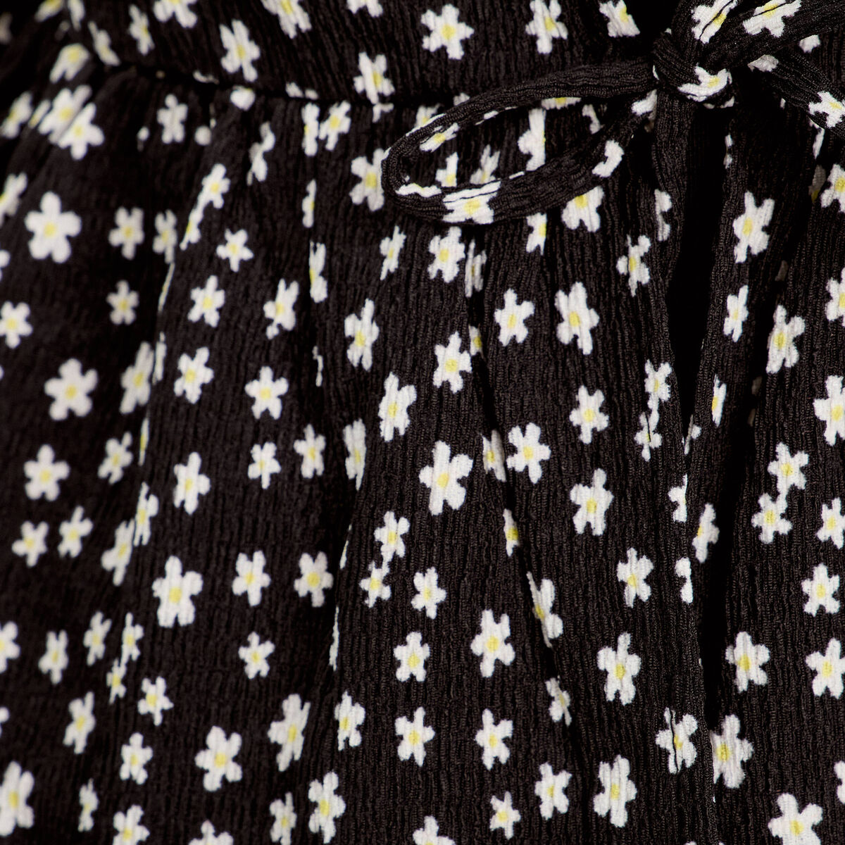 Blouse avec noeuds noir femme