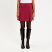 Jupe courte &eacute;vas&eacute;e stretch rouge fonc&eacute; femme
