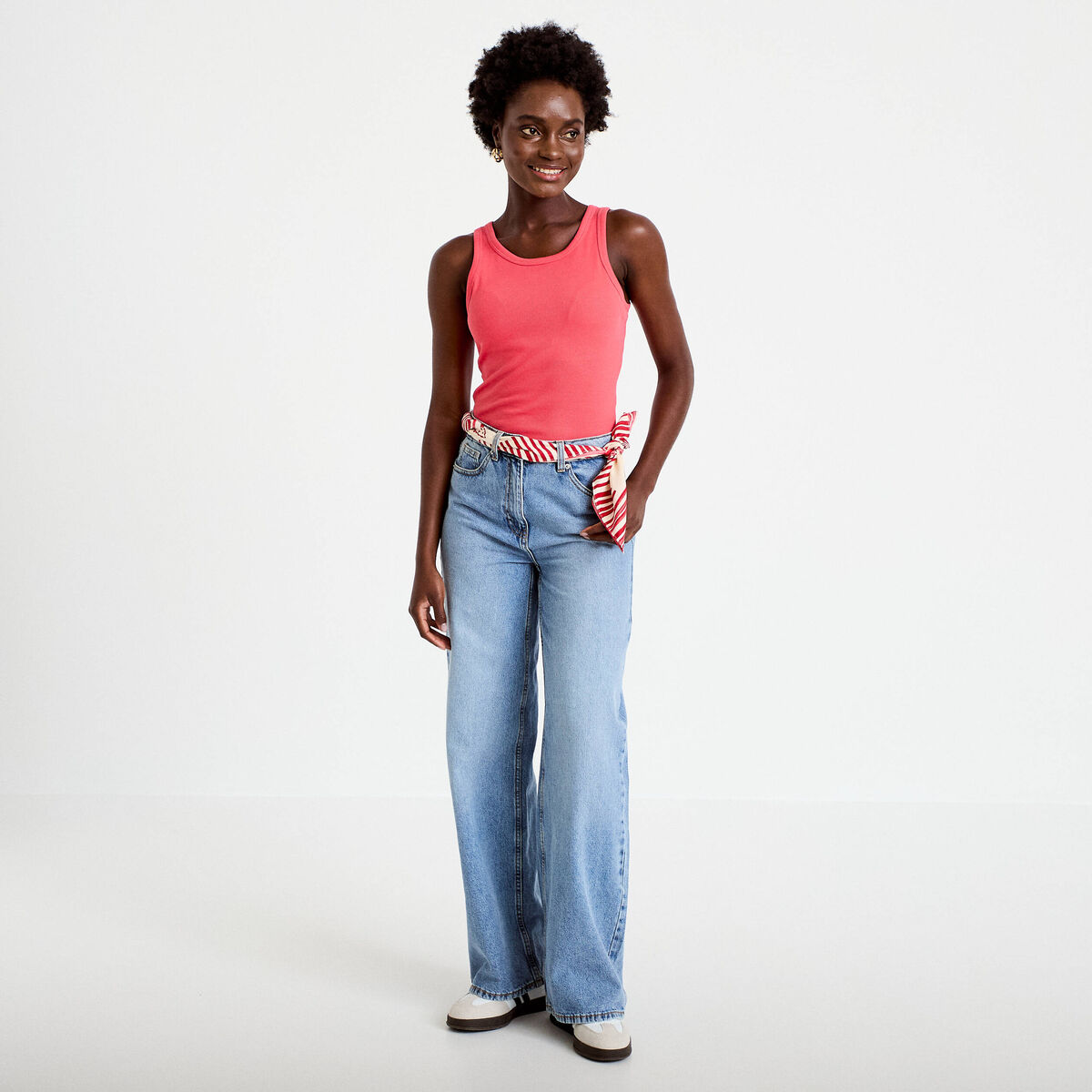 D&eacute;bardeur c&ocirc;tel&eacute; avec brassi&egrave;re int&eacute;gr&eacute;e rose femme