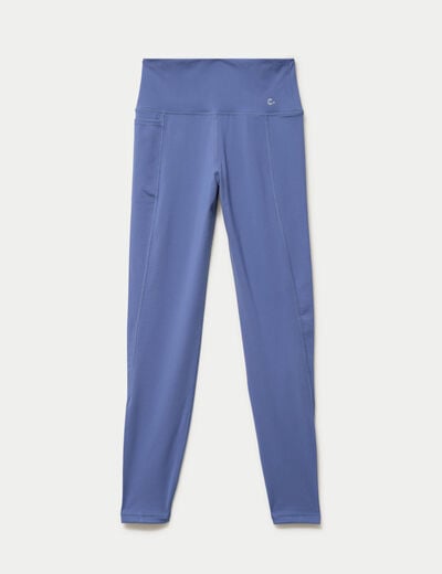 Legging taille haute activewear bleu fonc&eacute; femme