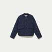 Veste ample manches longues bleu marine femme