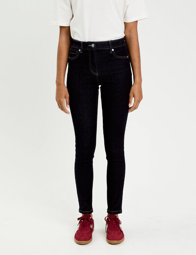 Jean skinny push-up taille standard denim brut femme