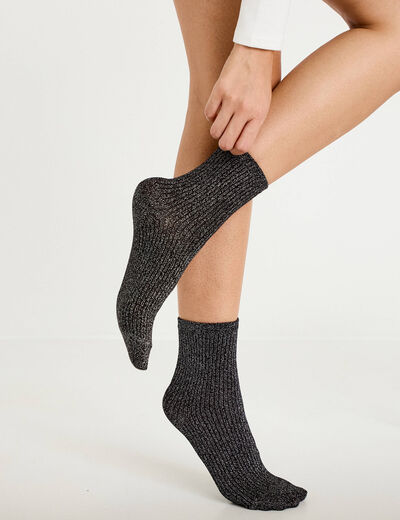 Lot de 3 paires de chaussettes noir femme