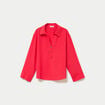 Blouse manches longues rouge femme