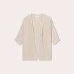 Gilet manches 3/4 beige femme