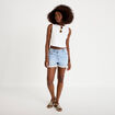 Short en jean denim bleach femme