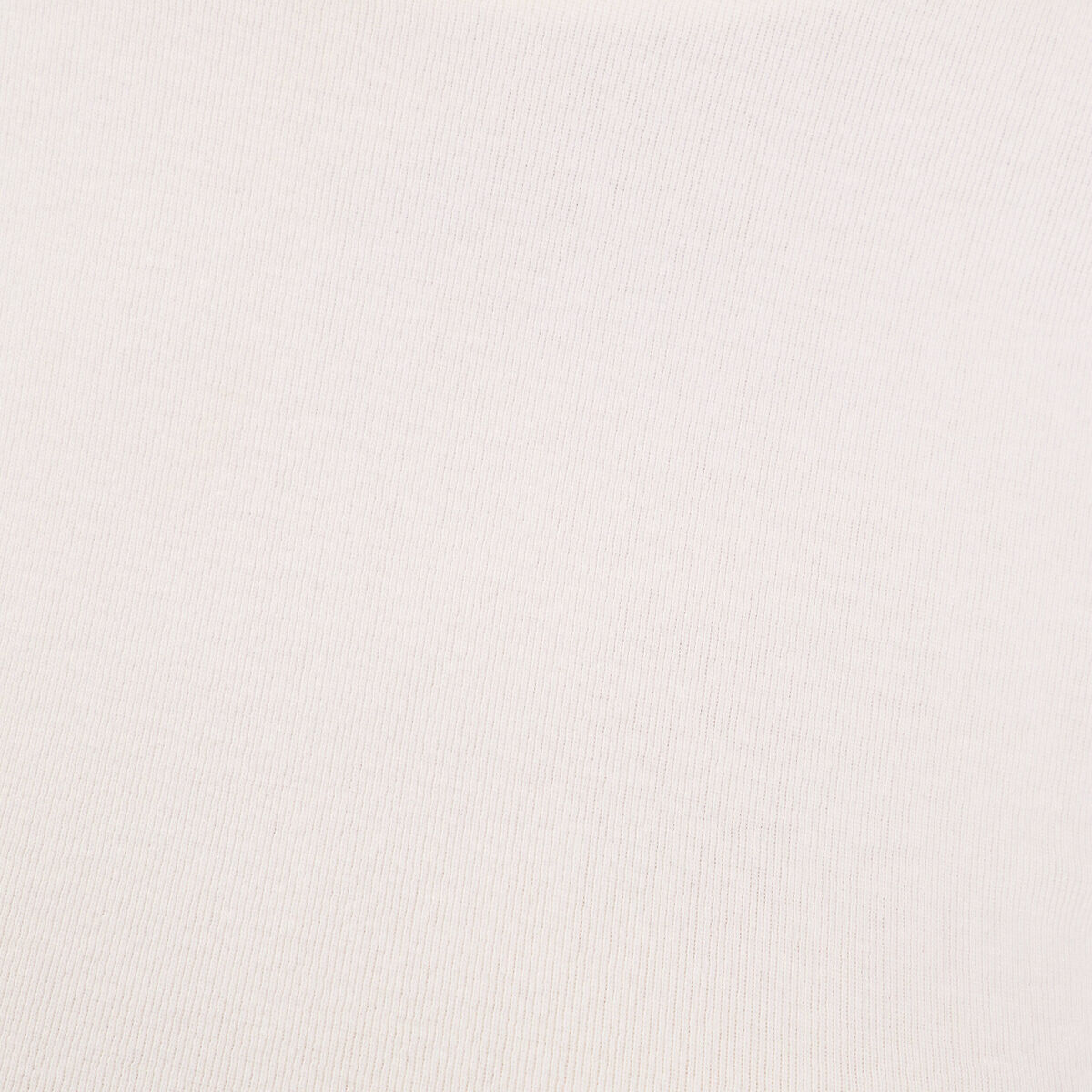 T-shirt cintr&eacute; col rond manches longues ecru femme