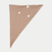 Foulard avec broderie beige femme