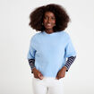 Pull manches courtes bleu clair femme