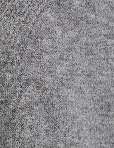 Gilet boutonn&eacute; avec col en V gris fonc&eacute; femme