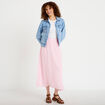 Jupon &eacute;vas&eacute; longueur 3/4 rose femme