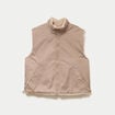 Veste r&eacute;versible sans manches beige femme