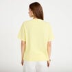 T-shirt oversize manches courtes jaune pastel femme