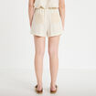 Short coupe flare ecru femme