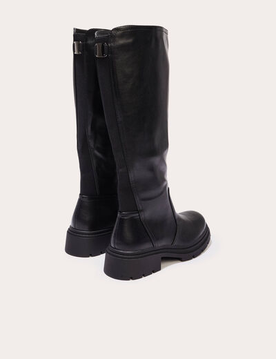 Bottes chelsea crant&eacute;es noir femme