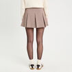 Jupe &eacute;vas&eacute;e pliss&eacute;e beige femme