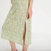 Jupe &eacute;vas&eacute;e longueur 3/4 vert femme