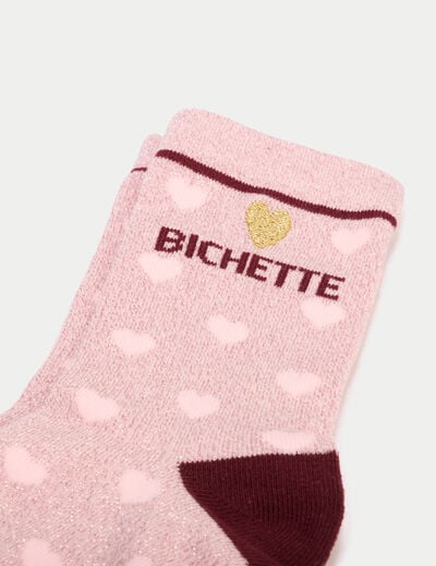 Bo&icirc;te cadeau chaussettes rose clair femme