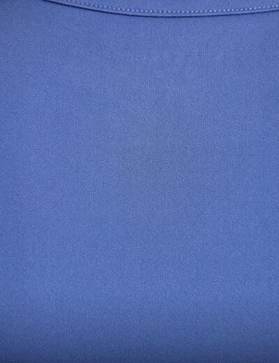 D&eacute;bardeur col rond bleu fonc&eacute; femme