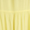Jupe longue pliss&eacute;e &eacute;vas&eacute;e jaune pastel femme