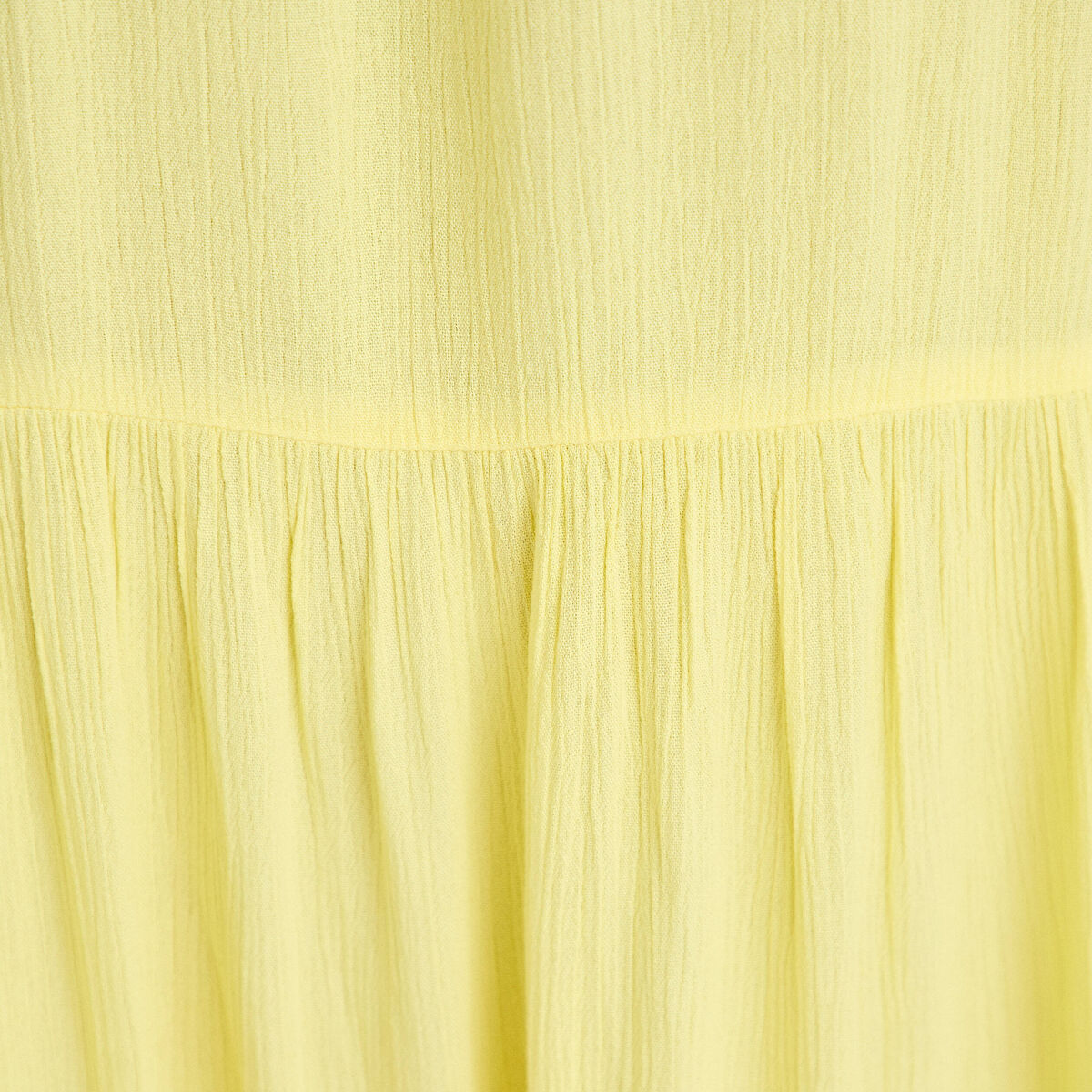 Jupe longue pliss&eacute;e &eacute;vas&eacute;e jaune pastel femme