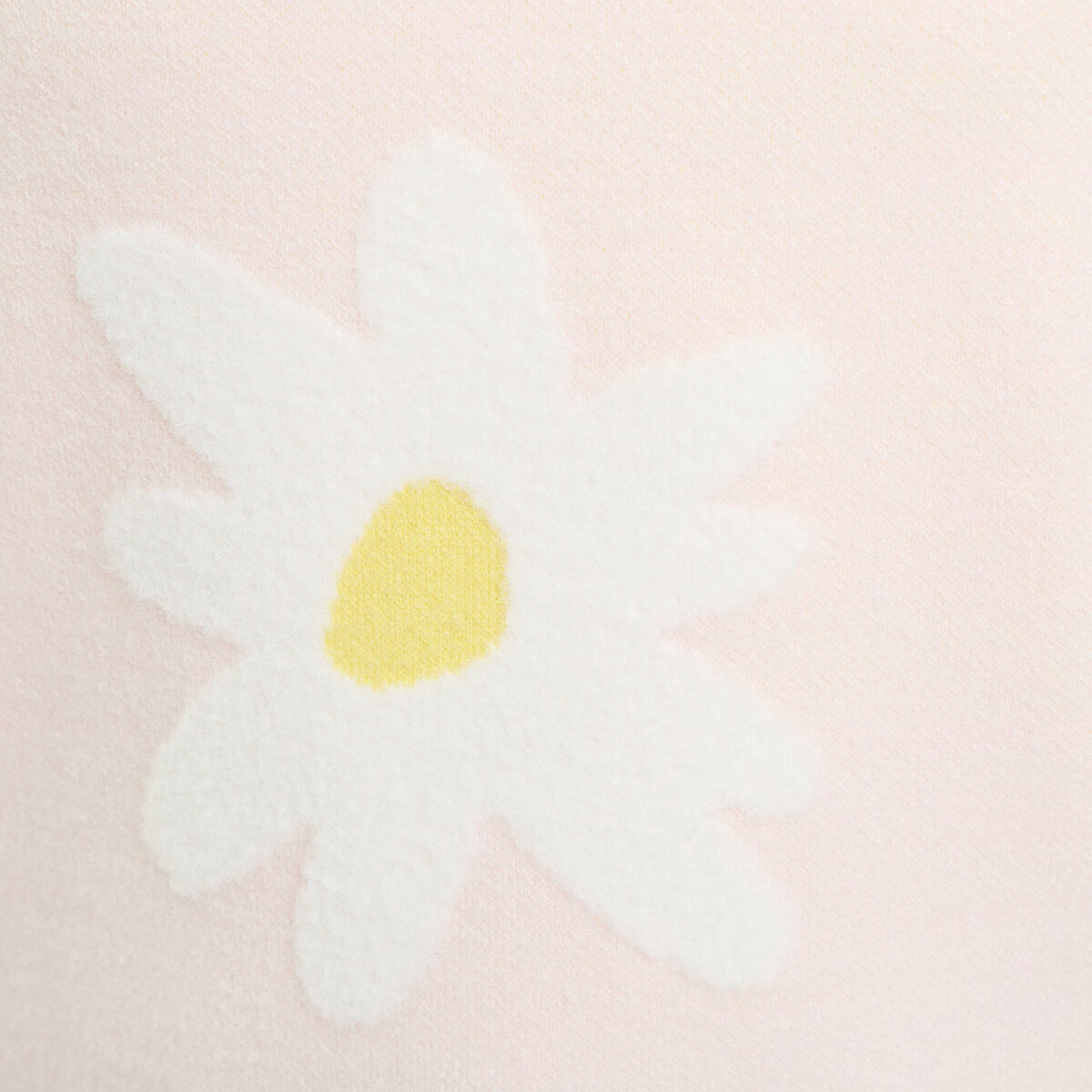 Pull motif fleurs rose clair femme