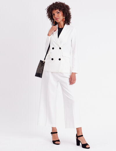 Veste blazer ecru femme