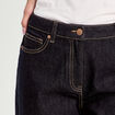 Jean barrel cropped taille standard denim brut femme