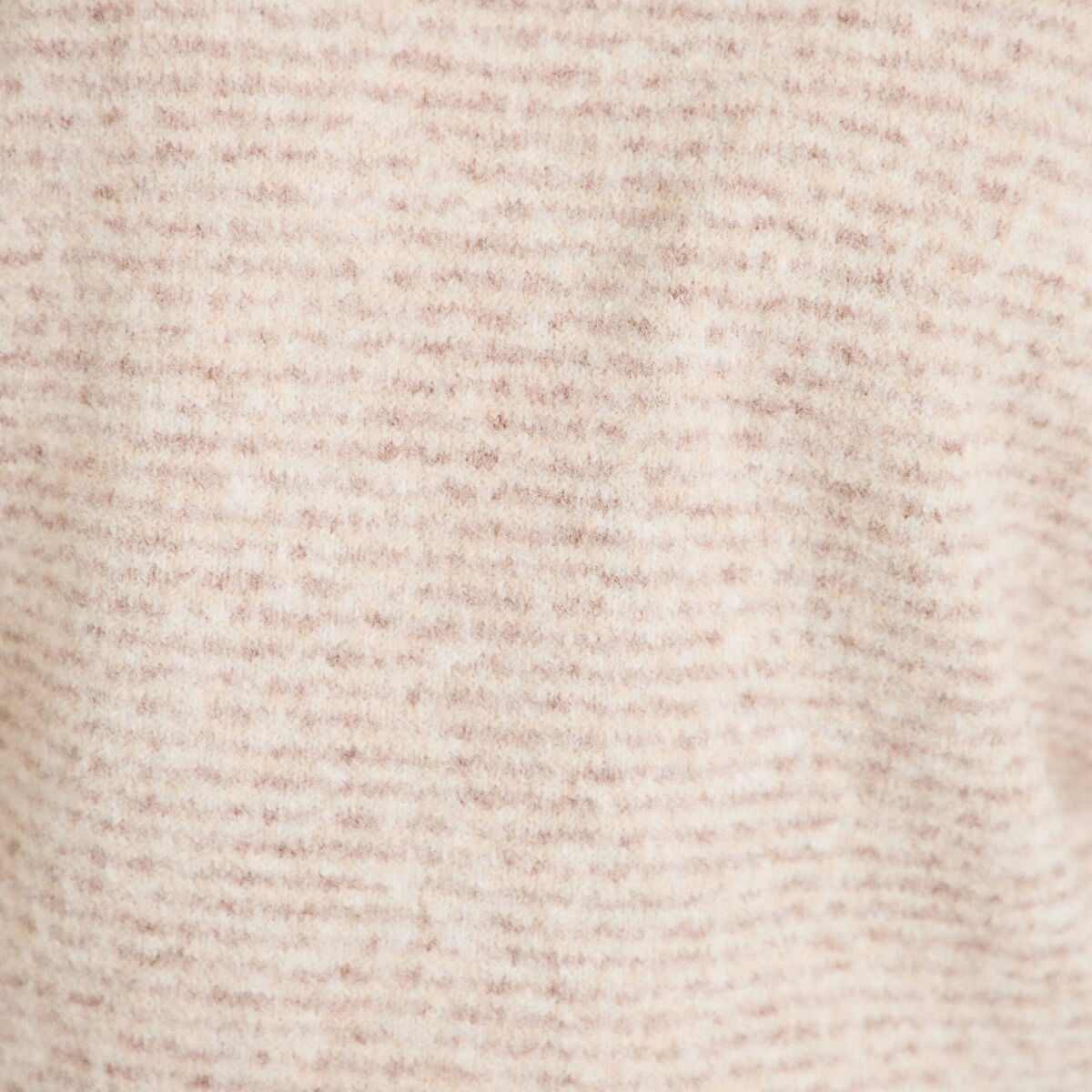 Pull ample col rond manches longues marron femme