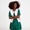 Veste oversize sans manches ecru femme