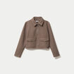 Veste zipp&eacute;e taupe femme
