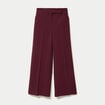 Pantalon city large violet fonc&eacute; femme