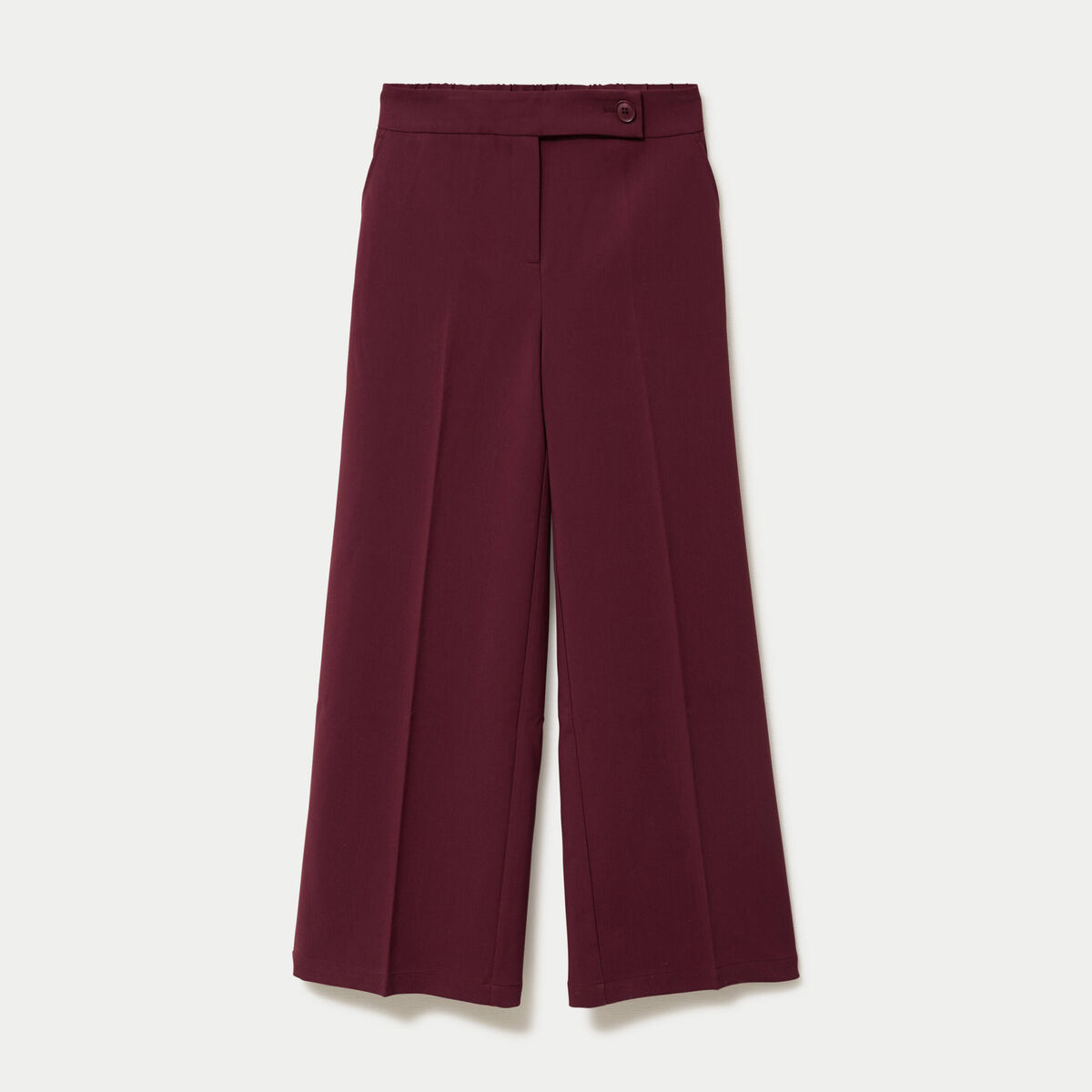 Pantalon city large violet fonc&eacute; femme