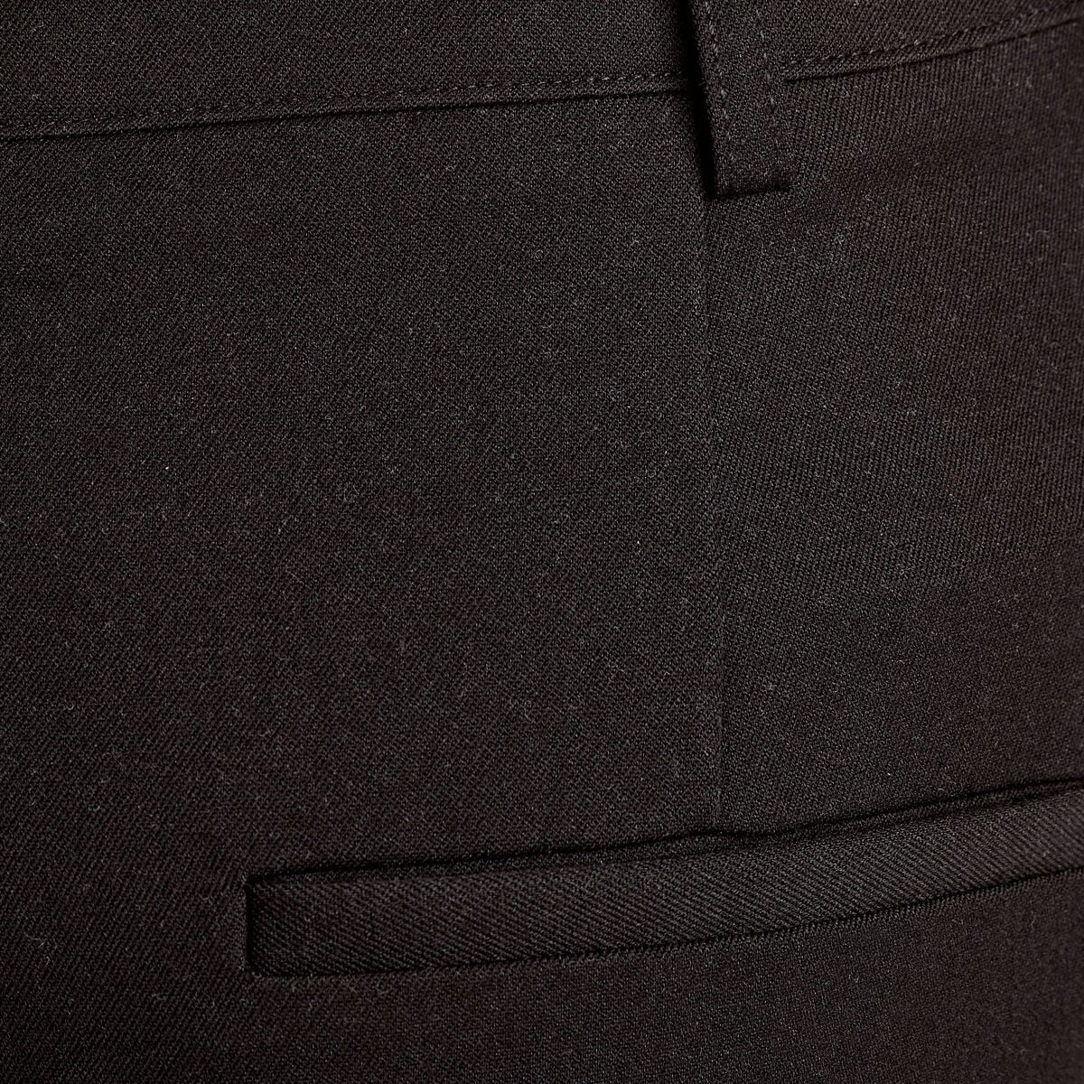 Pantalon large taille haute noir femme