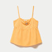 D&eacute;bardeur d&eacute;tail bijou orange clair femme