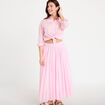 Jupe longue &eacute;vas&eacute;e rose clair femme
