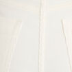 Pantalon bootcut taille haute velours ecru femme