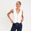 Gilet sans manches blanc femme
