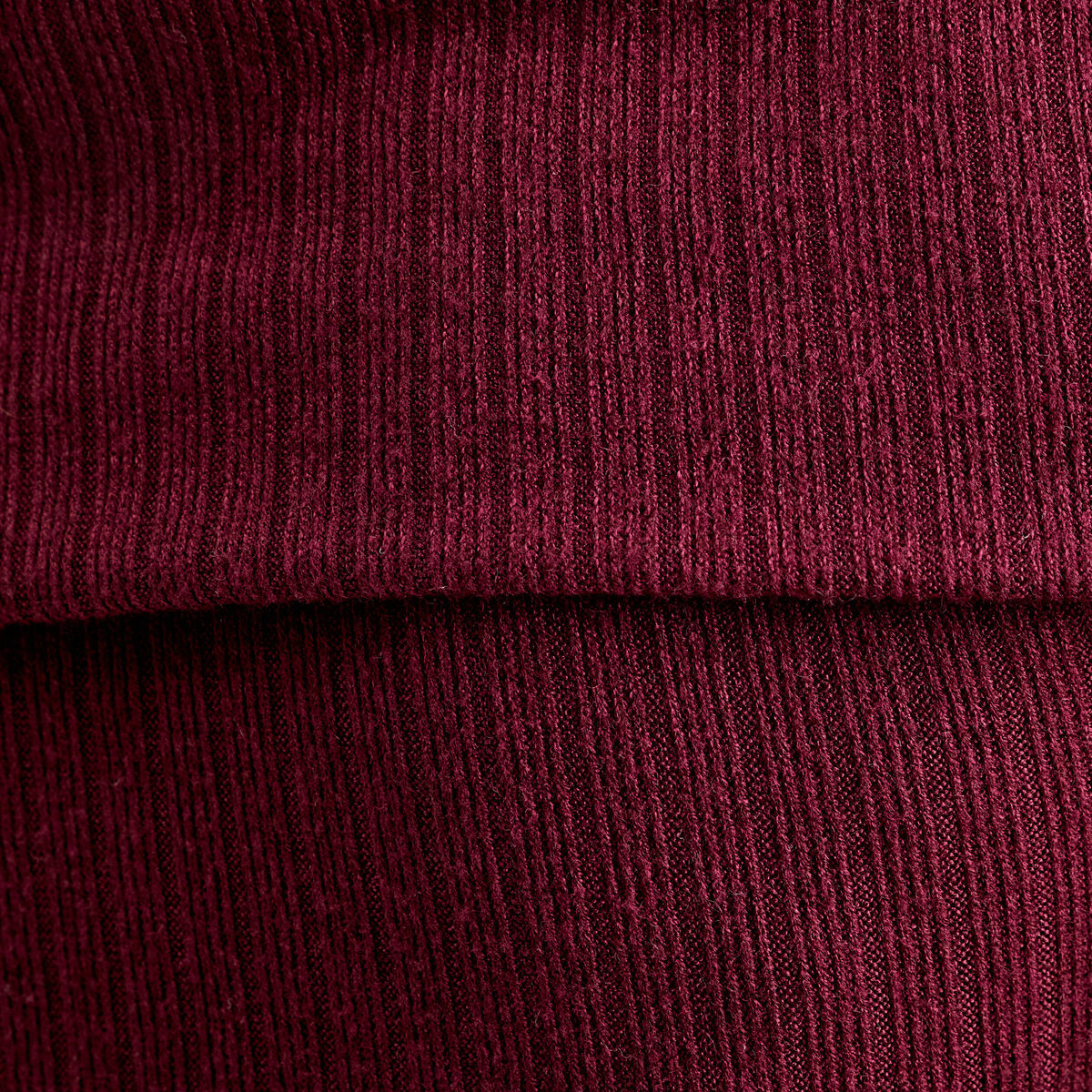 T-shirt c&ocirc;tel&eacute; col bardot violet fonc&eacute; femme
