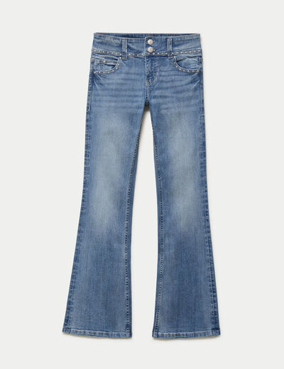 Jean bootcut taille basse denim triple stone femme
