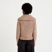 Pull col camionneur manches longues beige femme