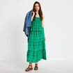 Top bi-mati&egrave;re &agrave; bretelles vert femme
