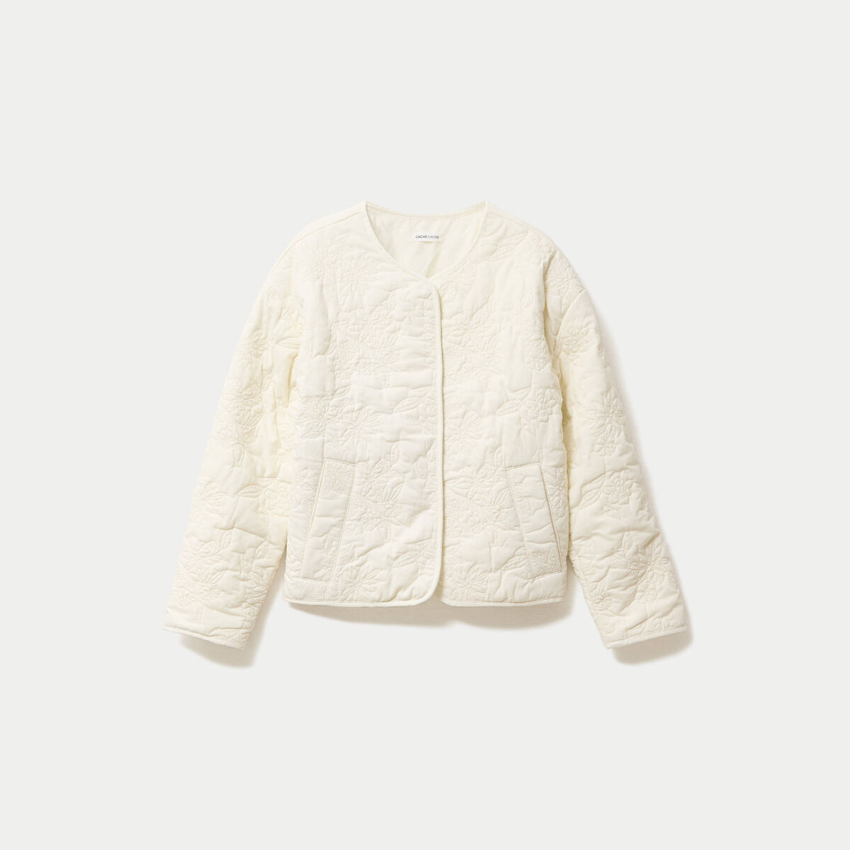 Veste manches longues ecru femme