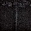 Jupe-short trap&egrave;ze en jean denim snow noir femme