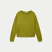 Pull manches longues vert fonc&eacute; femme