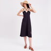 Robe &eacute;vas&eacute;e col bustier noir femme