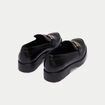 Mocassins avec bijou noir femme