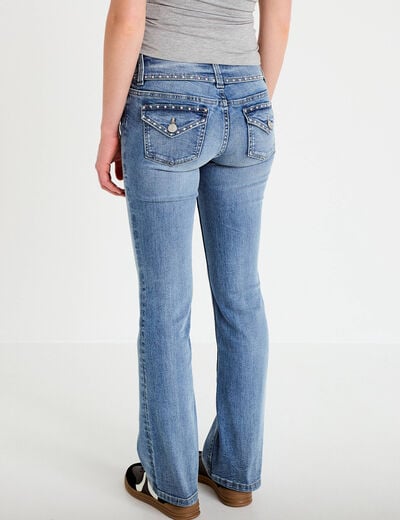 Jean bootcut taille basse denim triple stone femme